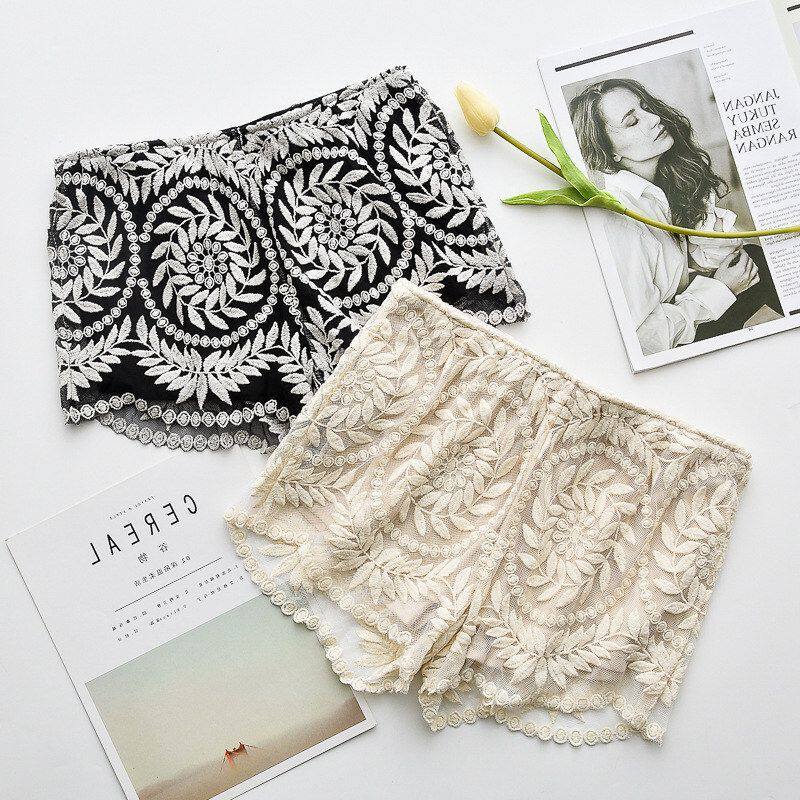 三分保险外穿防走光蕾丝白色夏天短裤休闲打底女薄款裤安全裤黑色