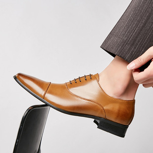 Men Business Shoes Male Oxfords Office Footwear商务正装皮鞋
