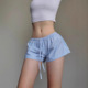 Shorts 女低腰裤 Casual Wear Women Pant条纹绑带短裤 Home Short