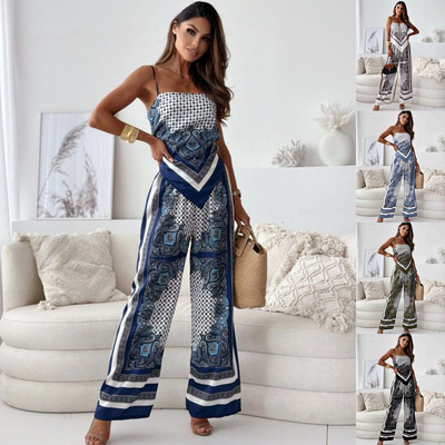 Ladies Long Pants Jumpsuit Romper Sexy Women Clothes长裤套装