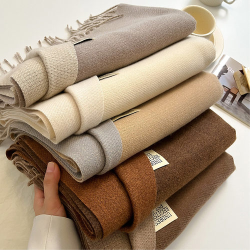 Warm Winter Cashmere Scarf Women Shawl双面围巾女冬季保暖披肩