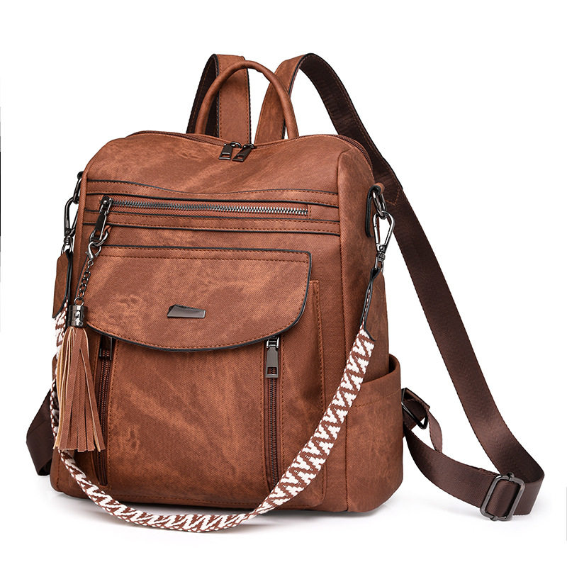 Women Backpack Bag春季跨境风潮pu女士包袋女士双肩包多功能背包