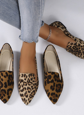 Women Flip Flat Shoes Walking Footwear平跟尖头平底鞋休闲单鞋