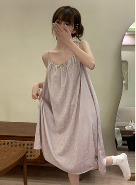Sexy Women Nightdress Sleepwear甜美减龄吊带睡裙宽松性感睡衣