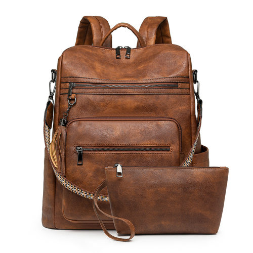 Women Shoulder Bag Ladies PU Backpack包袋背包大双肩包多功能