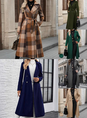 Autumn Jacket Long Coat Windbreaker Jacket Top外套大衣女风衣