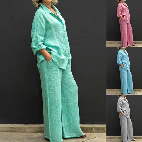 Women Clothes Sets Ladies Shirt+Pant女士衬衫套装休闲都市套装