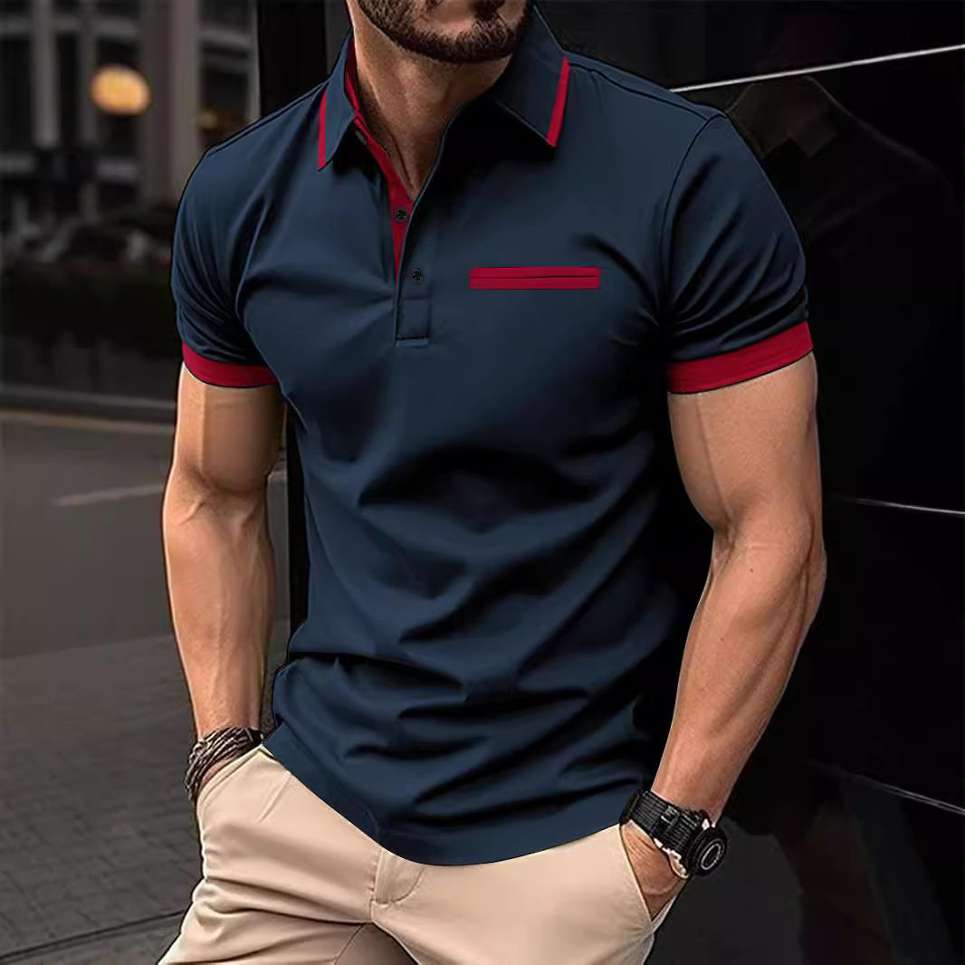 Men Polo Shirt Tops Summer Outwear夏季短袖T恤翻领百搭POIO衫