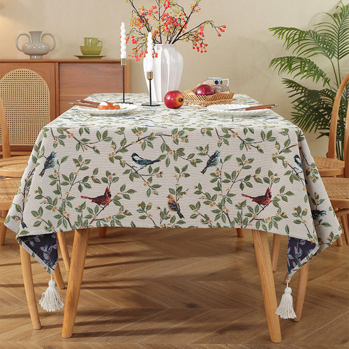 复古浪漫餐桌布艺茶几布Tablecloth Cotton Linen Table Cloth