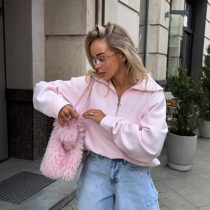 Women Sport Sweater Outwear Tops Pullover卫衣女长袖上衣女装