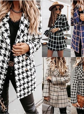 Women Coat Long Overcoat Outwear Streetwear毛呢中长款外套女