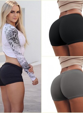 Tight Hip Wrap Elastic Underlay Shorts紧身包臀弹力打底短裤