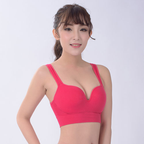 Red Sport Bra YOGA GYM Fitness Running Wear Clothes无痕内衣