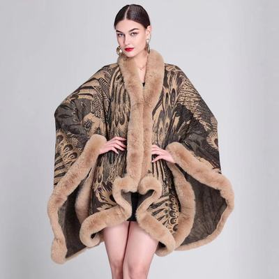 Women Poncho Cloak Outwear Knitted披肩斗篷针织开衫披风外套女