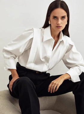 Women Shirt Elegant Fashion OL Clothes欧美通勤显瘦衬衫女春季