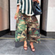 Loose Pant迷彩工装 Streetwear Women Trousers Ladies 风阔腿裤