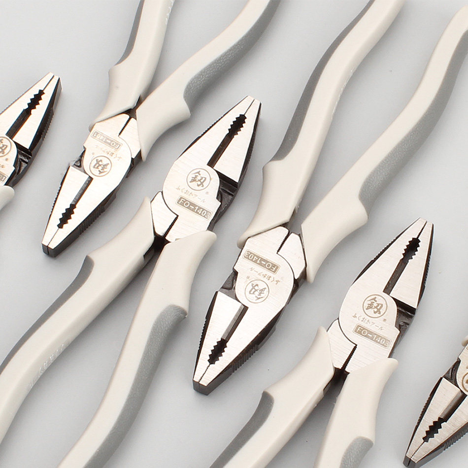 克丝钳子福冈电工钢丝钳拉钢丝钳8寸手钳多功能铗钳老虎钳子釼牌