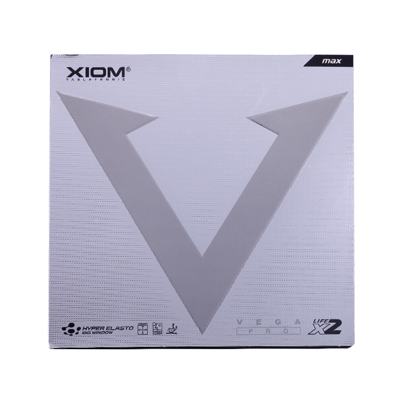 XIOM骄猛 VEGA ASIA唯佳弧圈银V乒乓球拍套胶皮 79-012 黑色 MAX