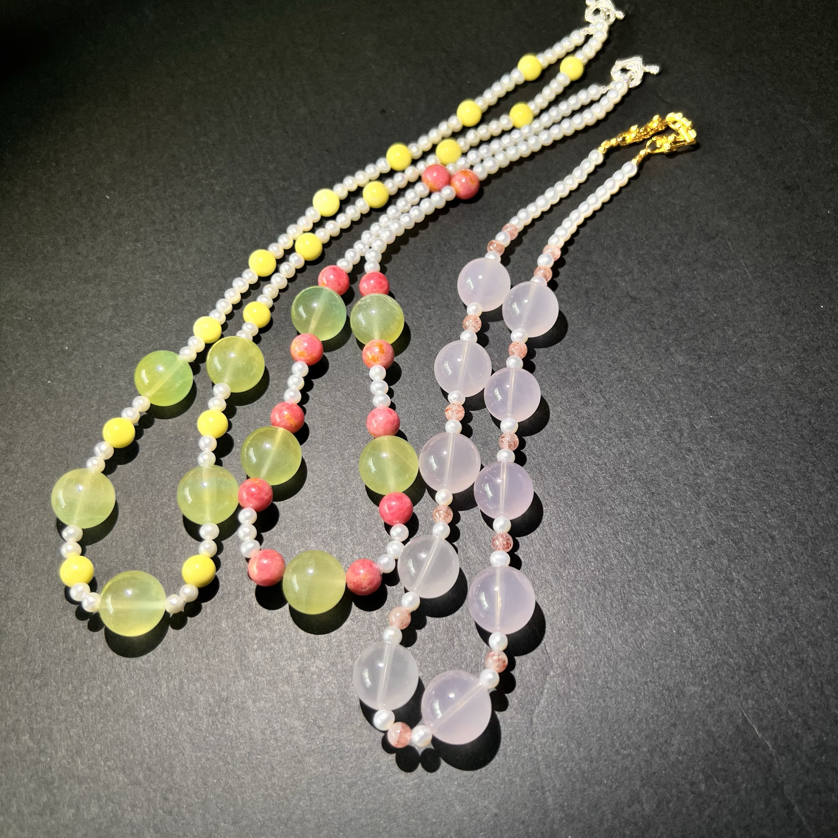 珠光宝气系列粉晶萤石蔷薇珍珠项链 仅三条 凯溪的水晶独家设计