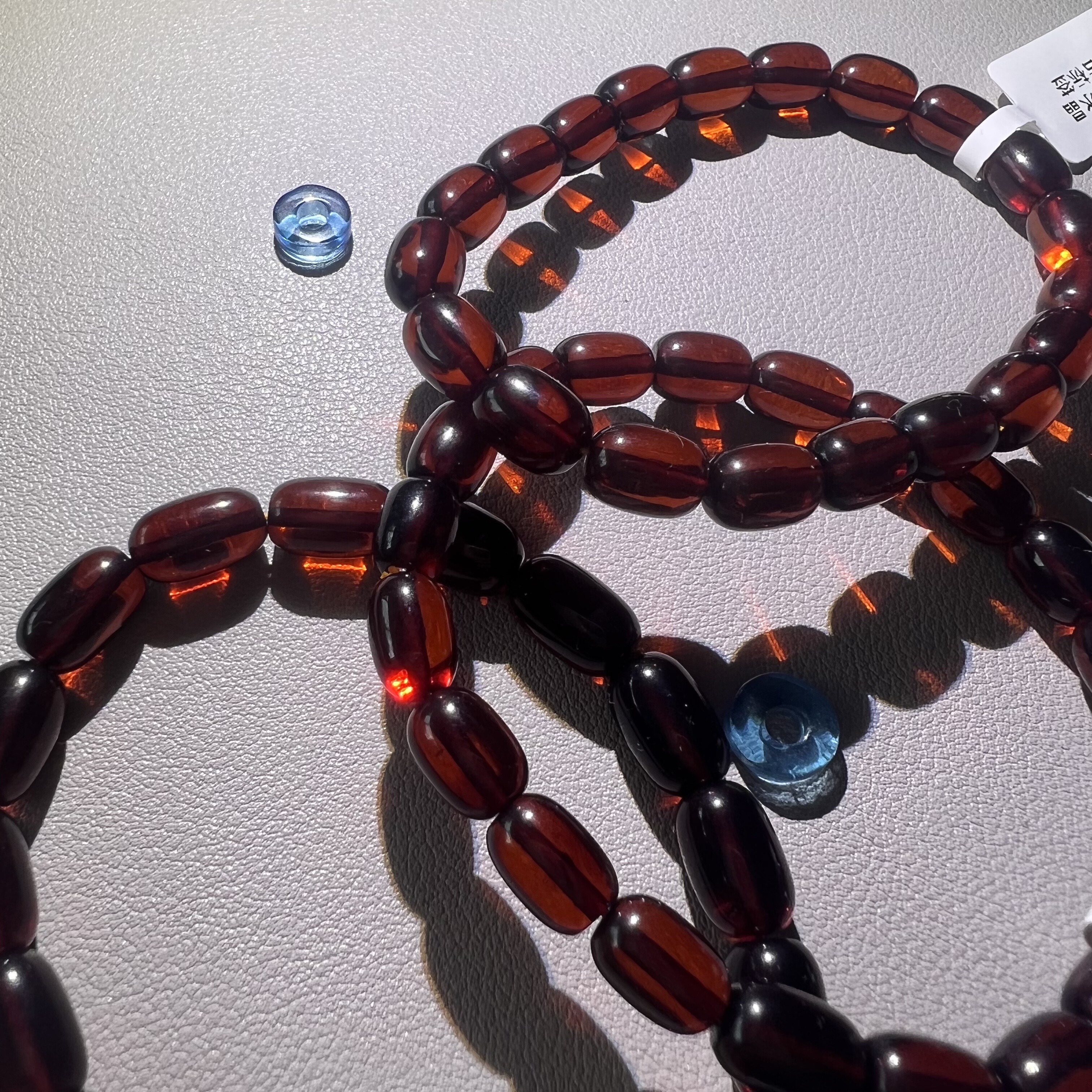 天然血珀枣珠手串净水琥珀手链珠宝饰品直大米珠凯溪的水晶