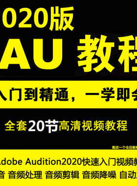 AU2020教程零基础中文Audition2020快速入门AU2020视频教程