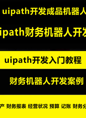 uipath财务机器人RPA代开发Excel安装报表预算财务分析案例成品