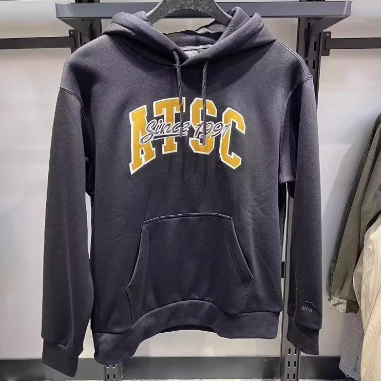 安踏连帽宽松针织套头上衣