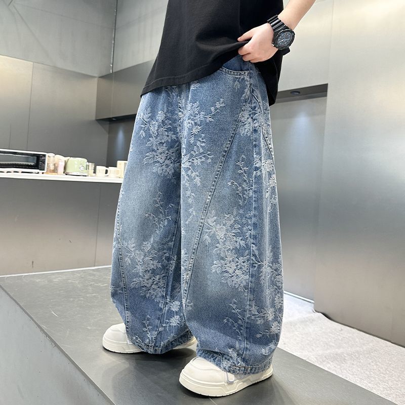 儿童装男童牛仔裤2025新款中大童裤子帅气休闲宽松男孩春秋季长裤