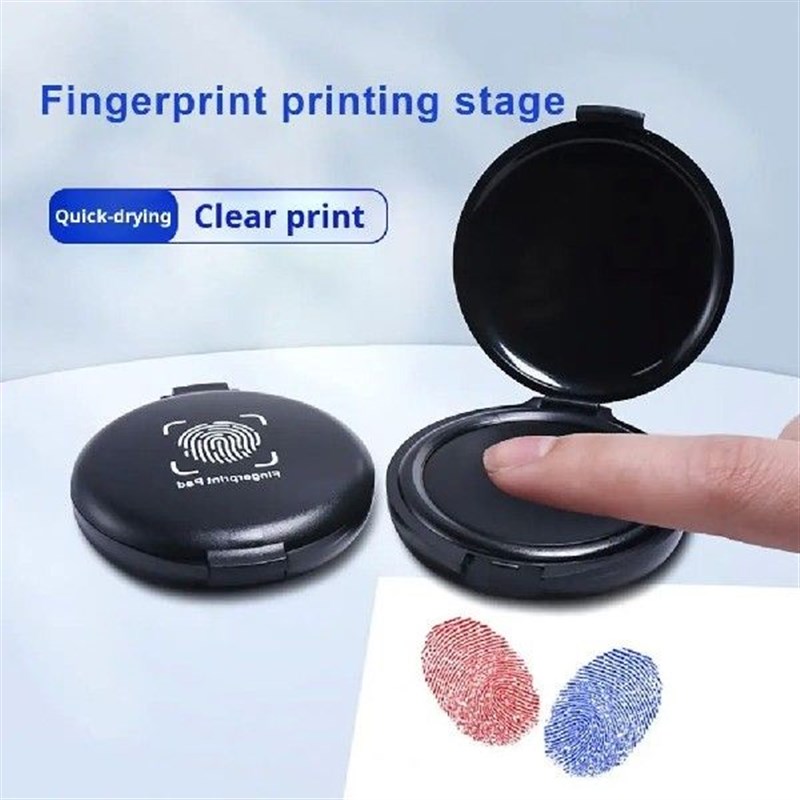 Thumbprint Fingerprint Ink Pad Stamp Pad Waterproof Compact