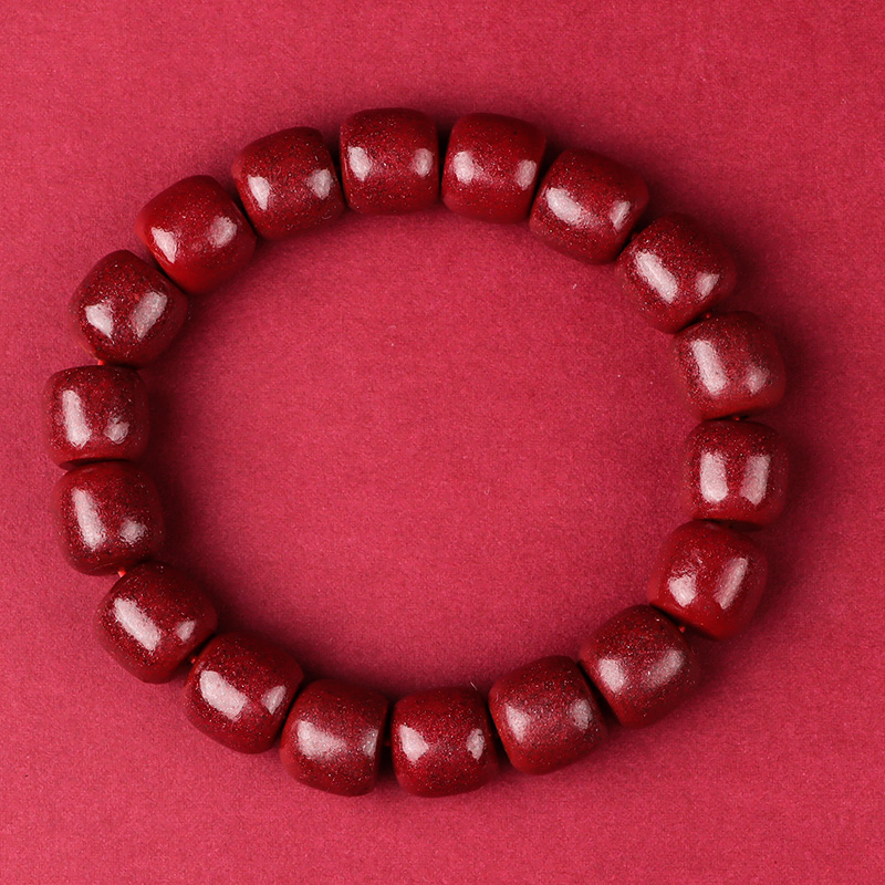 圆珠刻面diy招财桶珠帝王砂手链