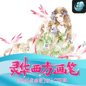 灵华西方画笔CSP版 CSP笔刷 水彩笔刷 灵华笔刷 油画笔刷
