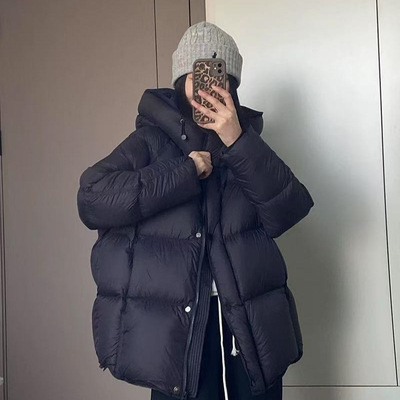 2025冬季新款羽绒服女中长款加厚龟背90白鸭绒泡芙云朵韩系一手长