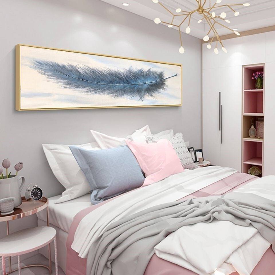 现代简约主卧卧室床头装饰画酒店宾馆房间背景墙壁画挂画北欧墙画