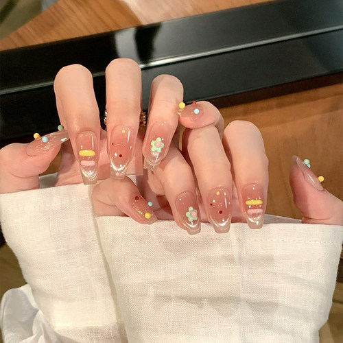 夏日多巴胺指尖挑剔糖彩色小花