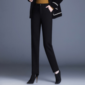 小个子九分裤 2026新款 大码 高腰西装 子直筒裤 女春秋烟管裤 黑色裤 裤