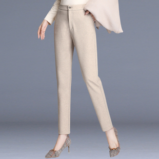 高腰宽松小脚萝卜裤 九分裤 子西装 毛呢裤 哈伦裤 2025新款 裤 女秋冬季