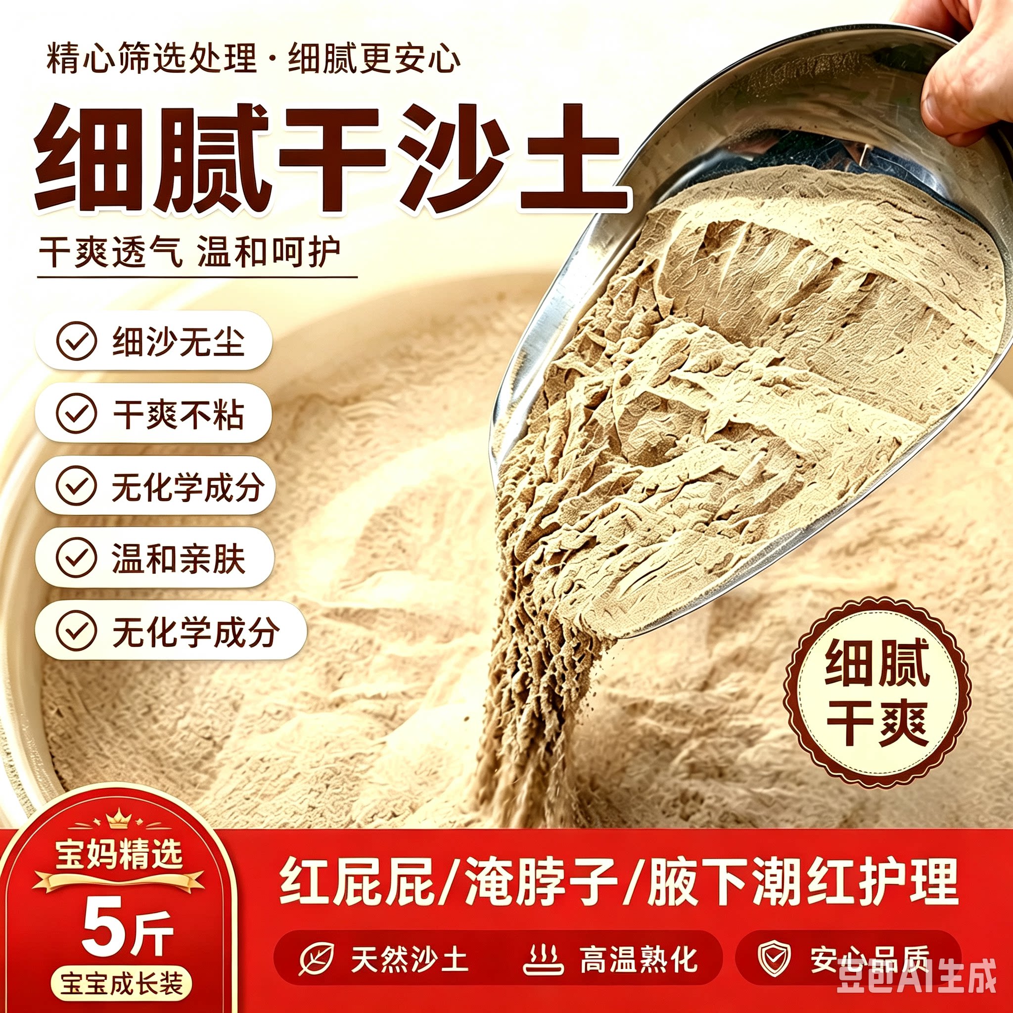 沙土天然黄河熟沙土高温爆炒杀菌消毒预防宝宝红屁股腌脖子咯吱窝