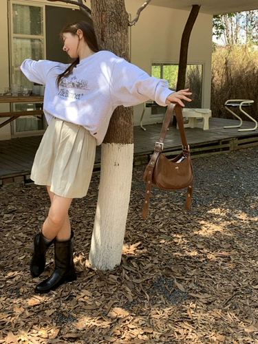 Сумка подмышку, сумка через плечо, небольшая дизайнерская ретро сумка на одно плечо для жирной кожи, коллекция 2023, в корейском стиле