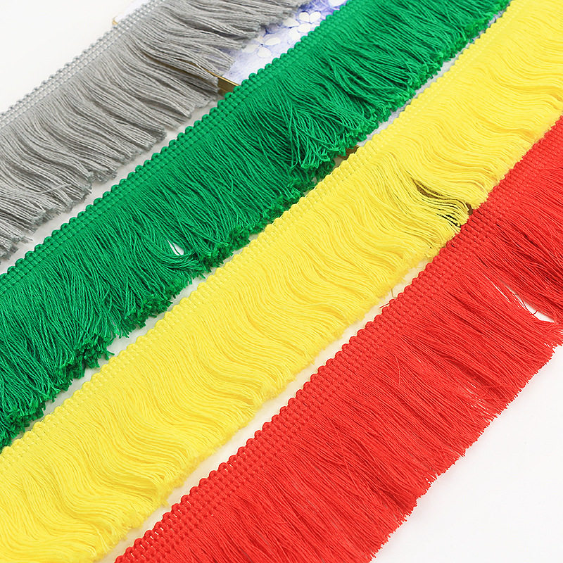 1份1米款 5cm棉排须花边 diy手工靠垫抱枕女装流苏花边厂家