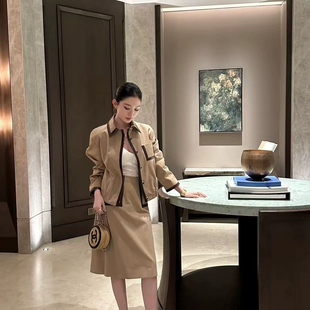 没有半身裙 LD10201 小香风高级感绵羊皮皮衣 26年春款