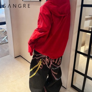 SANGRE牛仔链条滑雪裤单板双板保暖防水防风宽松男女款