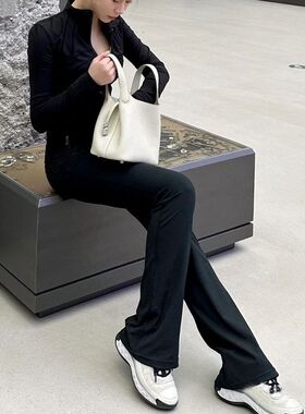 32.5寸喇叭裤国际版女瑜伽裤裸感裤紧身健身代运动高个子修身lusy