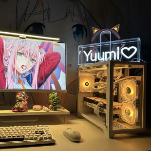 网红亚克力led霓虹灯盒定制灯箱电竞海景房桌面摆件字母发光灯牌