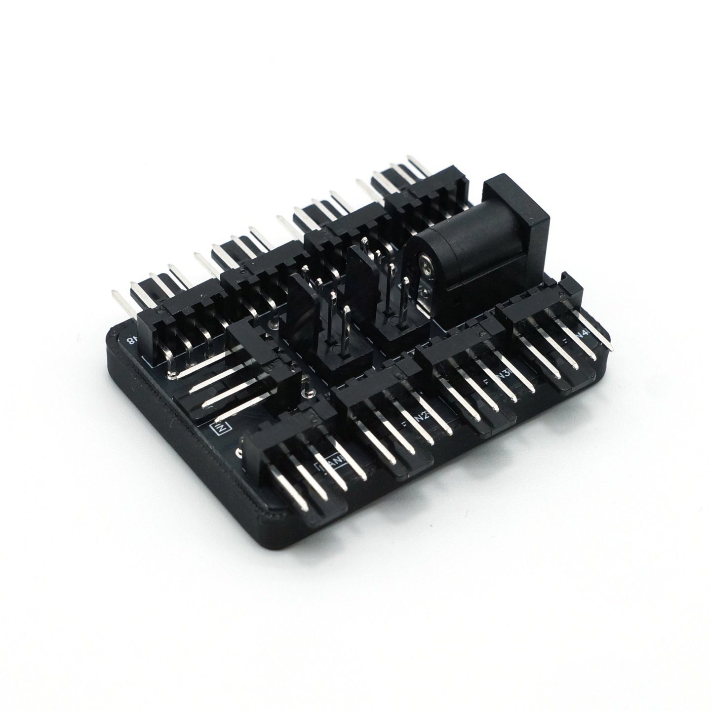 PWM温控风扇水泵10口集线器 大电流一分十HUB DC插座支持旁路控制