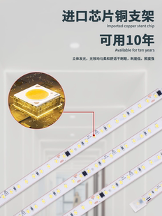 led灯带220v高压防水免驱自粘灯带家用客厅吊顶户外实心硅胶灯带