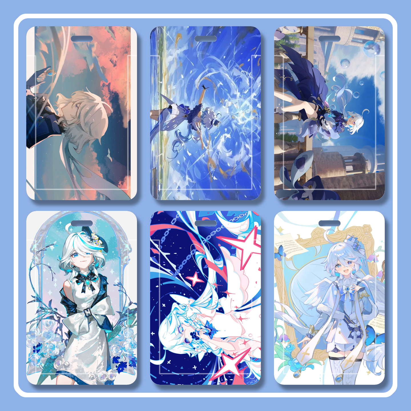 原神芙宁娜周边卡套动漫游戏角色印象款透明防刮便携公交卡饭卡套