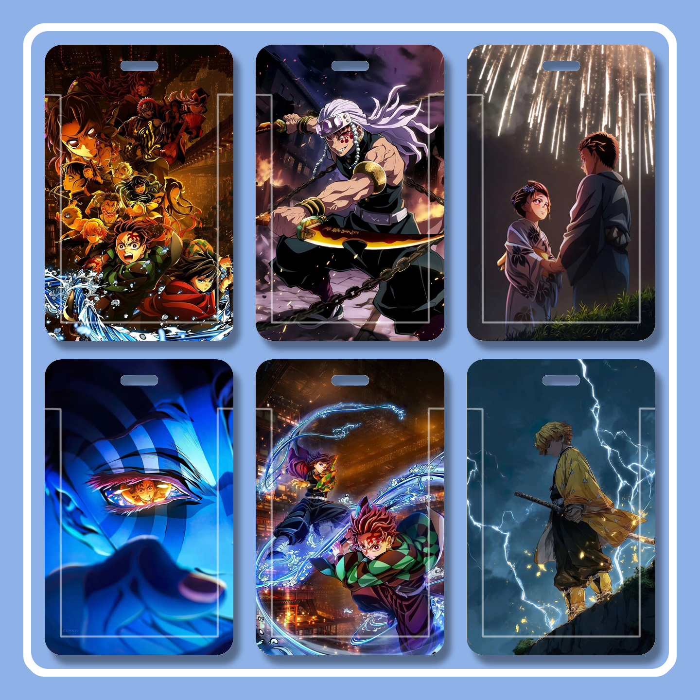 鬼灭之刃主题卡套高清印刷防刮耐磨通勤校园证件卡收纳套胸牌卡通