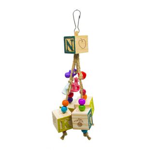 鹦鹉玩具鸟玩具彩珠字母数字方块咬串挂串吊串鸟笼装饰亚马逊ebay