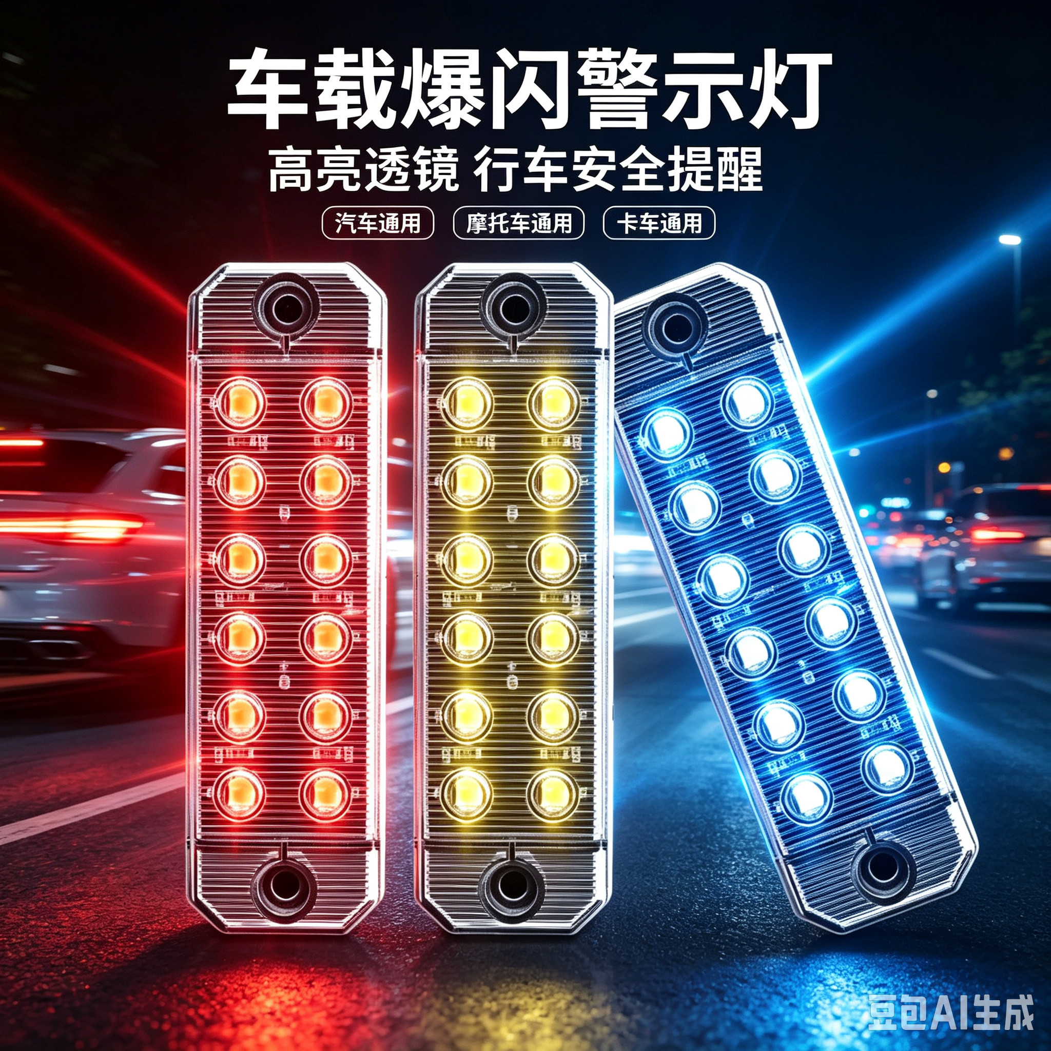 汽车货车摩托电动车用爆闪灯接线汽车氛围灯/装饰灯/