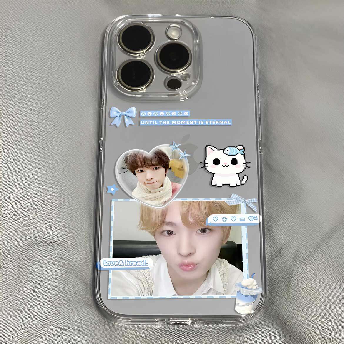 yushi呆萌可爱简约趣味手机壳适用于iPhone苹果17小米17opporeno15华为vivo红米荣耀